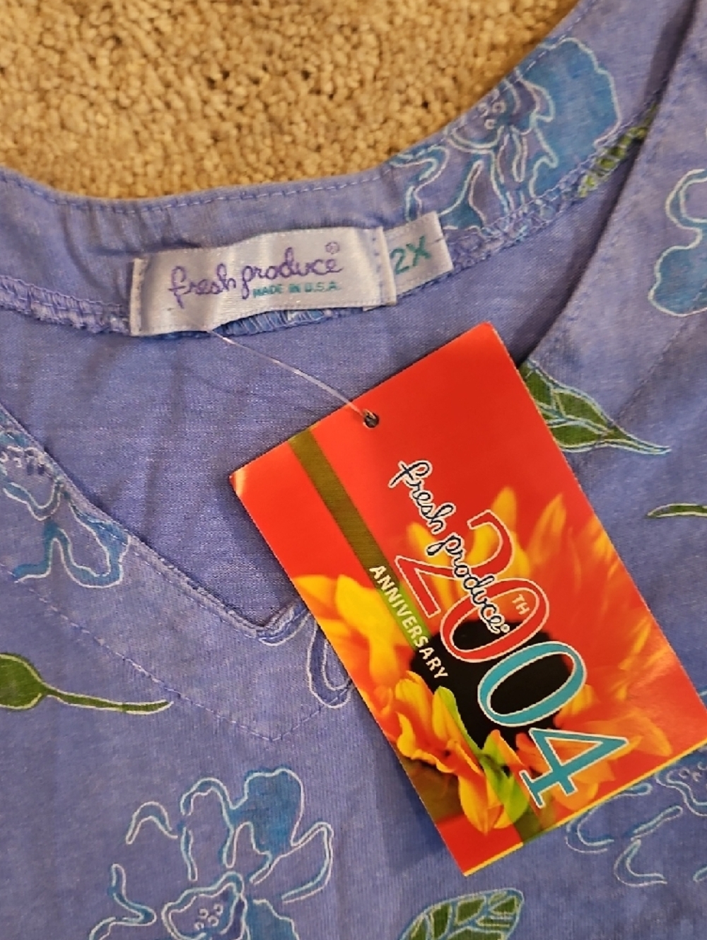 fresh produce Purple/Blue Floral Dress - Picture 2 of 11